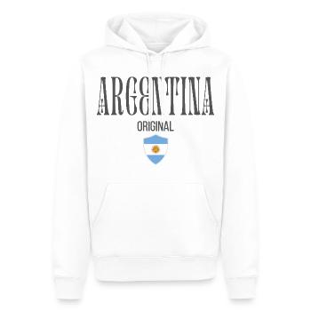 Originaire d’Argentine, né en Argentine - Sweat à capuche Premium bio Homme - blanc - Devant - Nico (187cm)