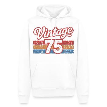 Vintage 75 Design Rétro Années 70 - Sweat à capuche Premium bio Homme - blanc - Devant - Nico (187cm)