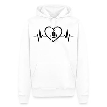 Segelboot Boot Herz Meer - Männer Premium Bio Hoodie - Weiß - Vorne - Nico (187cm)