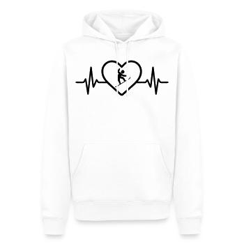 Snowboard Berge Herz - Männer Premium Bio Hoodie - Weiß - Vorne - Nico (187cm)
