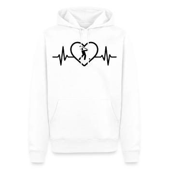 Golf Heart Sport - Men’s Premium Organic Hoodie - white - Front - Nico (187cm)