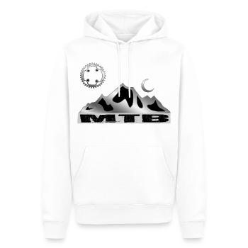 MTB bike - Männer Premium Bio Hoodie - Weiß - Vorne - Nico (187cm)