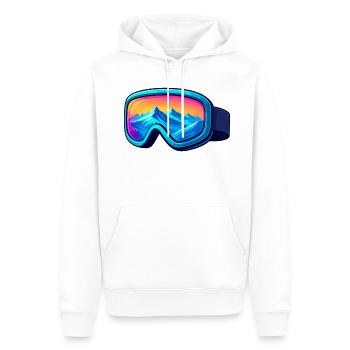 Bunte Skibrille Stylisches Wintersport Desig - Männer Premium Bio Hoodie - Weiß - Vorne - Nico (187cm)
