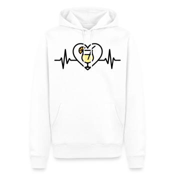 Piña Colada Herz Cocktail Tropisch - Männer Premium Bio Hoodie - Weiß - Vorne - Nico (187cm)