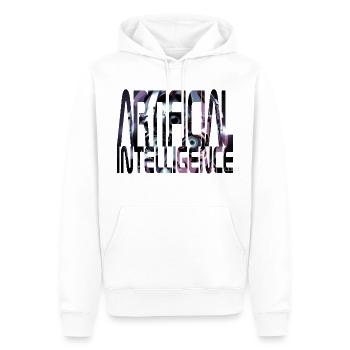 Artificial Intelligence - Männer Premium Bio Hoodie - Weiß - Vorne - Nico (187cm)