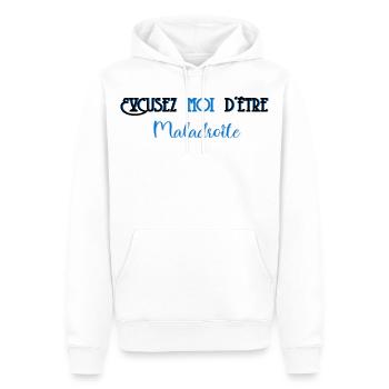 Entschuldigung, dass ich ungeschickt bin - Männer Premium Bio Hoodie - Weiß - Vorne - Nico (187cm)