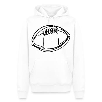 Football Ball Skizze - Männer Premium Bio Hoodie - Weiß - Vorne - Nico (187cm)