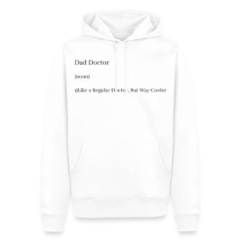 Papa Docteur – Comme un médecin ordinaire, mais beaucoup plus cool - Sweat à capuche Premium bio Homme - blanc - Devant - Nico (187cm)