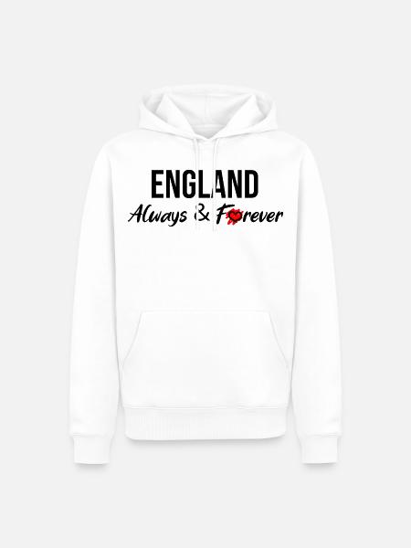 England Immer & für immer - Heritage Pride Design - Männer Premium Bio Hoodie - Weiß
