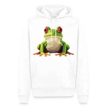 frog_1 - Sweat à capuche Premium bio Homme - blanc - Devant - Nico (187cm)