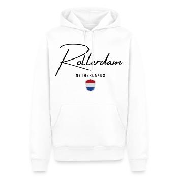 Rotterdam, Niederlande, ich liebe Rotterdam - Männer Premium Bio Hoodie - Weiß - Vorne - Nico (187cm)