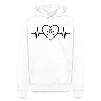Verres scintillants Heart Toast Celebration - Sweat à capuche Premium bio Homme - blanc - Devant - Nico (187cm)