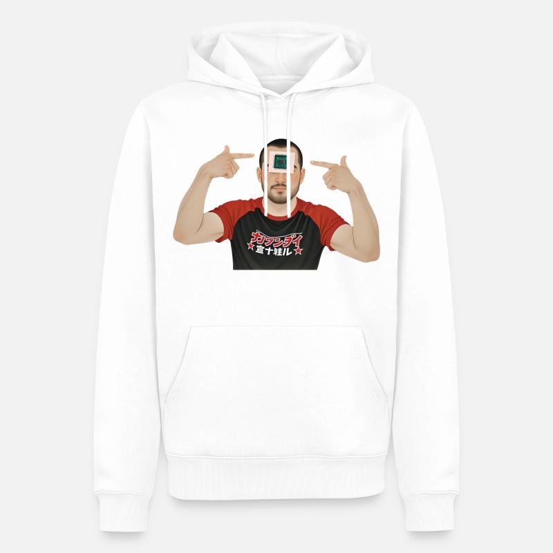 BRAIN PROCESSOR – Geek & Science-Fiction - Männer Premium Bio Hoodie - Weiß