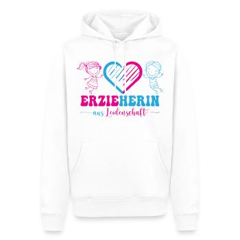 Éducateur Maternelle Garderie Profession Enseignant de maternelle - Sweat à capuche Premium bio Homme - blanc - Devant - Nico (187cm)