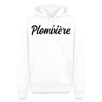 Plumber heating technician repair pipes pr - Men’s Premium Organic Hoodie - white - Front - Nico (187cm)