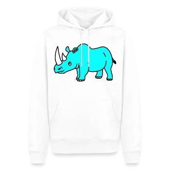 NASHORNiiiiiiiiii - Männer Premium Bio Hoodie - Weiß - Vorne - Nico (187cm)