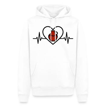 Poterie Coeur Vase en Céramique Art Créatif - Sweat à capuche Premium bio Homme - blanc - Devant - Nico (187cm)