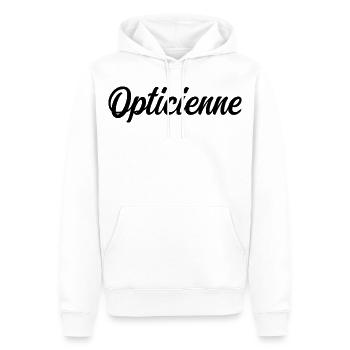 Opticienne Opticien Lunettes Vue Santé Visuelle - Sweat à capuche Premium bio Homme - blanc - Devant - Nico (187cm)
