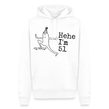 Cadeau drôle pour 51e anniversaire 51 ans 51 ans - Sweat à capuche Premium bio Homme - blanc - Devant - Nico (187cm)