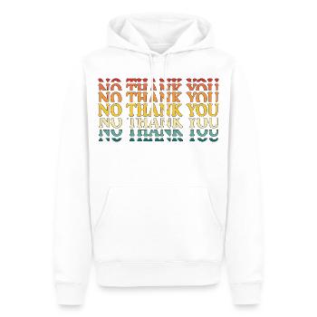 No Thank You - Männer Premium Bio Hoodie - Weiß - Vorne - Nico (187cm)
