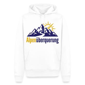 Alpenüberquerung Berge Wandern Outdoor - Männer Premium Bio Hoodie - Weiß - Vorne - Nico (187cm)