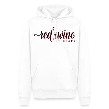 Red Wine Therapy Wein Spruch Entspannung - Männer Premium Bio Hoodie - Weiß - Vorne - Nico (187cm)