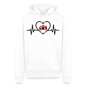 Herz Feuerwehr Feuerwehrauto - Männer Premium Bio Hoodie - Weiß - Vorne - Nico (187cm)