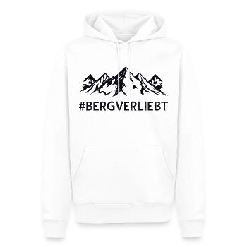 Montagne amoureuse du hashtag Paysage montagneux Montagnes - Sweat à capuche Premium bio Homme - blanc - Devant - Nico (187cm)