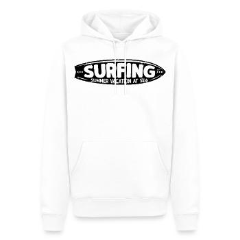 Surfing Vacances d'Été à la Mer Style Vintage - Sweat à capuche Premium bio Homme - blanc - Devant - Nico (187cm)