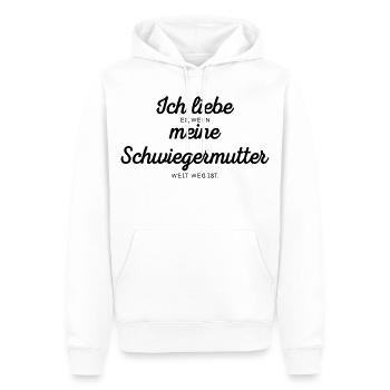 Ich liebe meine Schwiegermutter - Männer Premium Bio Hoodie - Weiß - Vorne - Nico (187cm)