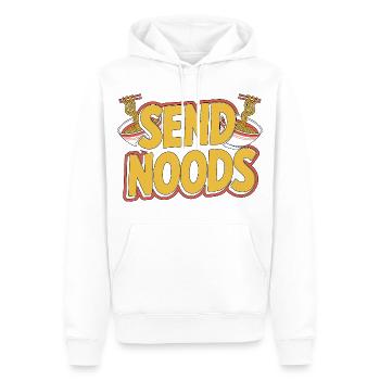 Ramen Send Noods aime la cuisine japonaise Chef ramen - Sweat à capuche Premium bio Homme - blanc - Devant - Nico (187cm)