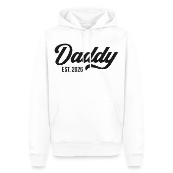 Daddy Est. 2026 - Männer Premium Bio Hoodie - Weiß - Vorne - Nico (187cm)