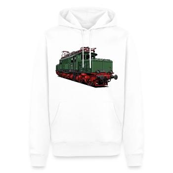 E-Lok BR 254 der DR - Männer Premium Bio Hoodie - Weiß - Vorne - Nico (187cm)