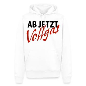 Ab jetzt Vollgas - gute Vorsätze - Männer Premium Bio Hoodie - Weiß - Vorne - Nico (187cm)