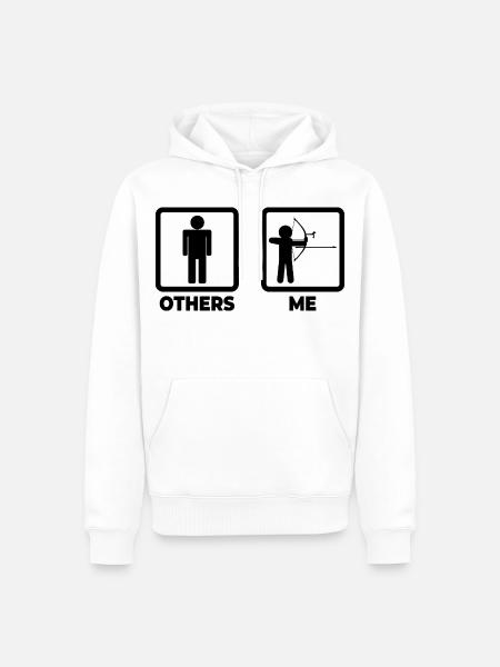 Funny archer - Men’s Premium Organic Hoodie - white