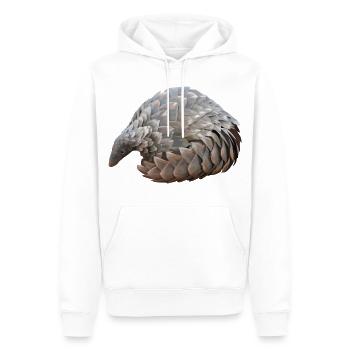 Handgezeichnete Pangolin - Männer Premium Bio Hoodie - Weiß - Vorne - Nico (187cm)
