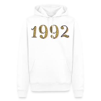 1992 Vintage 1992 Geburtstagsgeschenk - Männer Premium Bio Hoodie - Weiß - Vorne - Nico (187cm)