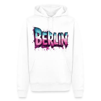 Berlin Graffiti Schrift Streetart Urban Style - Männer Premium Bio Hoodie - Weiß - Vorne - Nico (187cm)