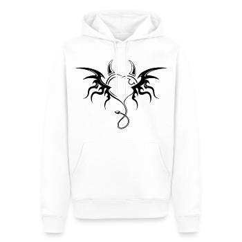 Devil's Heart - Men’s Premium Organic Hoodie - white - Front - Nico (187cm)
