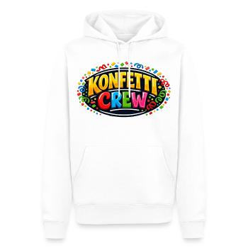Cadeau drôle de la fête foraine de l’équipe de confettis - Sweat à capuche Premium bio Homme - blanc - Devant - Nico (187cm)