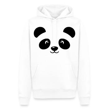 Panda | Déguisement de carnaval en costume de grand visage - Sweat à capuche Premium bio Homme - blanc - Devant - Nico (187cm)