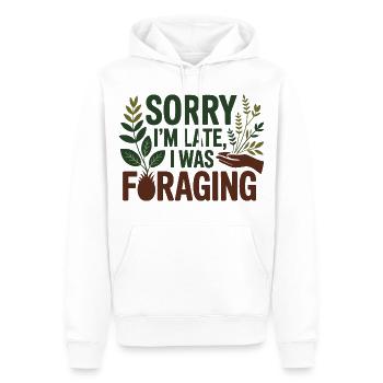 Kräuterkundige, Entschuldigung, dass ich zu spät bin, ich war Sammelberuf. - Männer Premium Bio Hoodie - Weiß - Vorne - Nico (187cm)