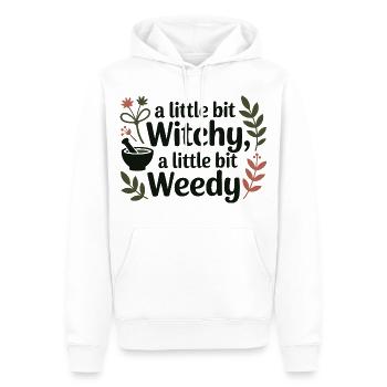 Herbalist Witchy Weedy Professional Clinical  - Men’s Premium Organic Hoodie - white - Front - Nico (187cm)