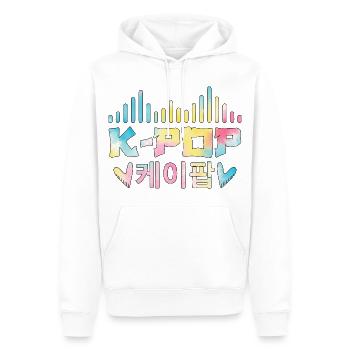 K Pop Korean 케이팝 - Sweat à capuche Premium bio Homme - blanc - Devant - Nico (187cm)