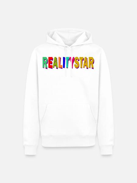 RealityStar Farbexplosion - Männer Premium Bio Hoodie - Weiß