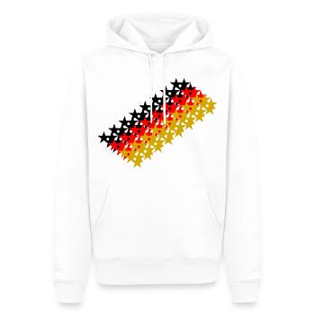 Sterne Deutschlandflagge Sportveranstaltungen - Männer Premium Bio Hoodie - Weiß - Vorne - Nico (187cm)