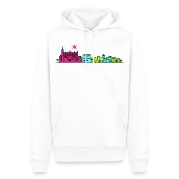 Ligne d’horizon de la cathédrale de Palma de Majorque - Sweat à capuche Premium bio Homme - blanc - Devant - Nico (187cm)