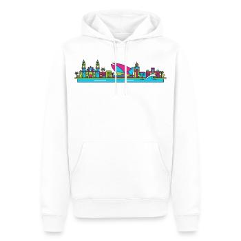Las Palmas City Skyline Gran Canaria Linienkunst - Männer Premium Bio Hoodie - Weiß - Vorne - Nico (187cm)