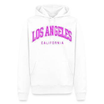 Lettrage Neon Arch Los Angeles - Sweat à capuche Premium bio Homme - blanc - Devant - Nico (187cm)