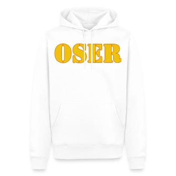 WAG U - Männer Premium Bio Hoodie - Weiß - Vorne - Nico (187cm)